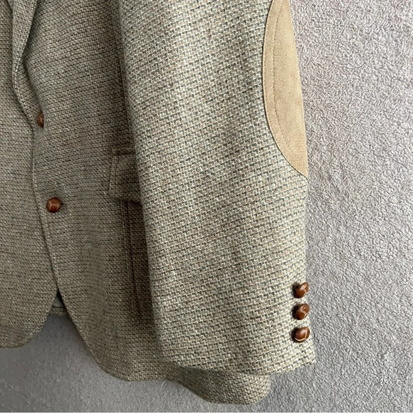 Vintage Pendleton Suede & Tweed Sport Coat/Suit Jacket/Blazer-Tan/Beige-Men’s 44 - Picture 4 of 14